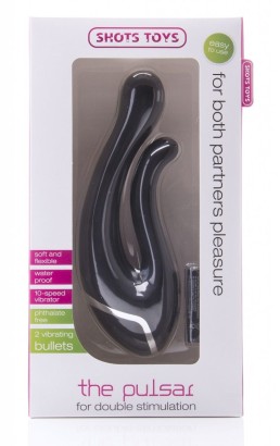 Чёрный вибратор The Pulsar - 16,2 см.