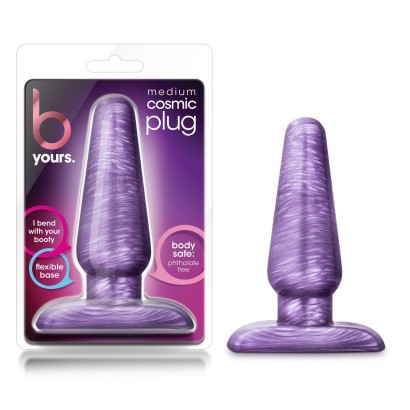 Фиолетовая анальная пробка B Yours Medium Cosmic Plug - 12 см.