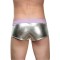 Мужские серебристые трусы-боксеры с широкой резинкой в полоску