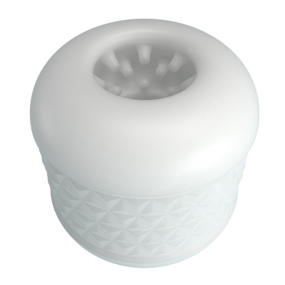 Белый сквозной мастурбатор Crystle