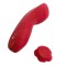 Красный вибратор в трусики Funtown Caleo с магнитным держателем-розой