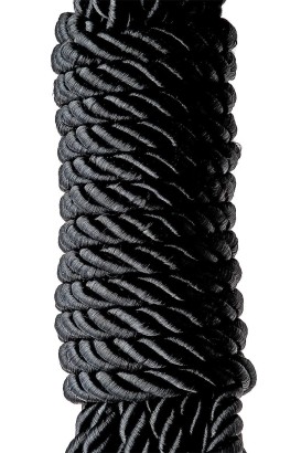 Черная веревка для шибари DELUXE BONDAGE ROPE - 5 м.