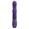 Фиолетовый вибратор для тройной стимуляции Cammy - 22,2 см.