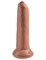 Кофейный необрезанный фаллоимитатор на присоске 9  Uncut Cock - 25,4 см.