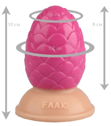 Розовая анальная втулка-шишка - 10 см.