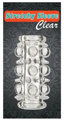 Прозрачная  насадка на пенис с шипами и шишечками