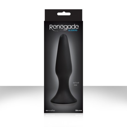 Большая черная анальная пробка Renegade Sliders Large - 15,2 см.