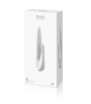 Белый перезаряжаемый вибратор с клиторальным отростком J2 - 23 см.