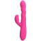 Розовый вибростимулятор-кролик с волновыми движениями Winters - 25,2 см.