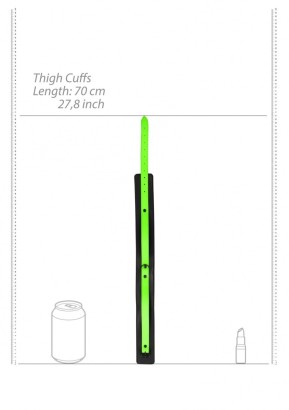 Набор для бондажа Thigh Cuffs with Belt and Handcuffs - размер S-M