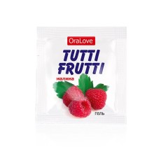 Саше гель-смазки Tutti-frutti с малиновым вкусом - 4 гр.