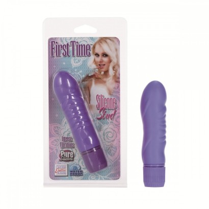 Сиреневый вибратор First Time Silicone Stud - 13 см.