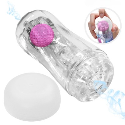 Прозрачный мастурбатор с подвижным шариком