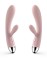 Нежно-розовый вибратор Alice с клиторальным отростком - 20 см.