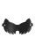 Черная закрытая кожаная маска с ушками кошки