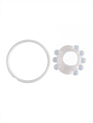 Эрекционное кольцо со стимулирующими шариками сверху и снизу