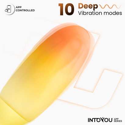 Желтое интерактивное виброяйцо Double Layer Egg