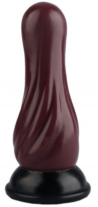 Коричневая анальная втулка с круглой головкой - 17,5 см.