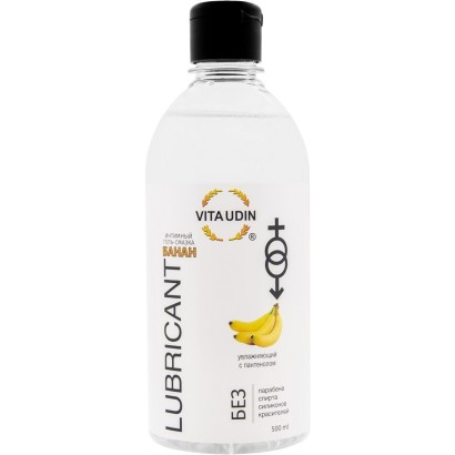 Интимный гель-смазка на водной основе VITA UDIN с ароматом банана - 500 мл.