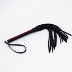 Черно-красный кожаный флоггер - 50 см.