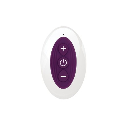 Фиолетовый ударный вибромассажер с клиторальным стимулятором