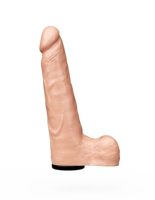 Фаллоимитатор телесного цвета на трусиках с плугом - 16,5 см.