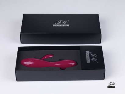 Малиновый вибромассажер Tia Joy N - 19 см.