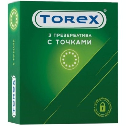 Текстурированные презервативы Torex  С точками  - 3 шт.
