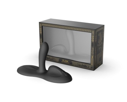 Черная виброподушка с функцией нагрева Flora