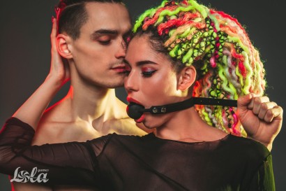 Черный силиконовый кляп-шар Dolce Vita