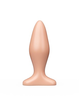 Телесный анальный плаг - 11,5 см.