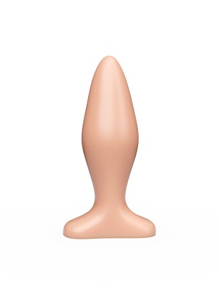 Телесный анальный плаг - 11,5 см.