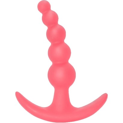 Розовая анальная пробка Bubbles Anal Plug - 11,5 см.