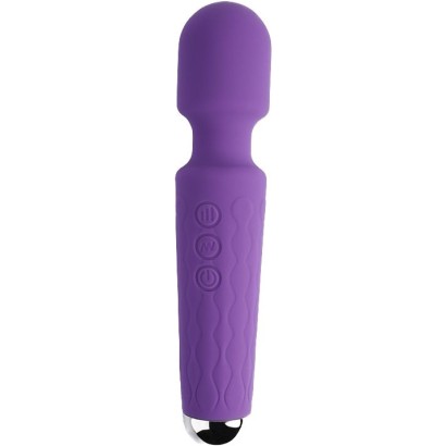 Фиолетовый перезаряжаемый wand-вибратор Knight - 20,2 см.