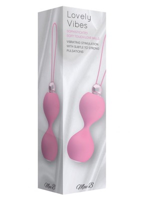 Розовые вагинальные шарики Soft Touch Vibr Love Balls