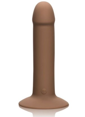 Бежевый вибромассажёр с присоской LUXE Touch-Sensitive Vibrator - 16,5 см.