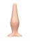 Телесная анальная пробка с широким основанием - 14 см.