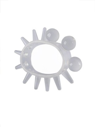 Эластичное эрекционное кольцо с шариками и лучами