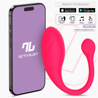 Ярко-розовое интерактивное виброяйцо Bulby