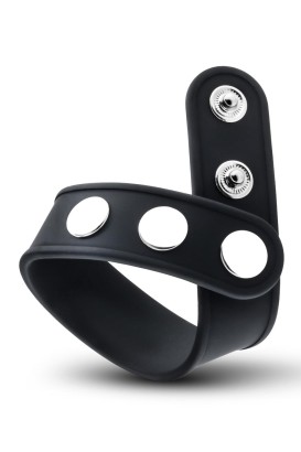 Черное эрекционное кольцо на кнопках