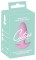 Розовая анальная пробка с вибрацией Cuties Vibrating Mini Butt Plug - 8 см.