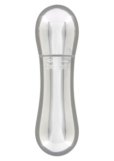 Серебристый мини-вибромассажер MINI VIBRATING MASSAGER - 8 см.