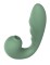 Зеленый вибратор с вакуумной стимуляцией Duo Viro