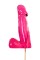 Розовый леденец в форме члена со вкусом айриш крим - 173 гр.