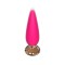 Розовая анальная вибропробка Anal Plug с пультом ДУ - 12 см.