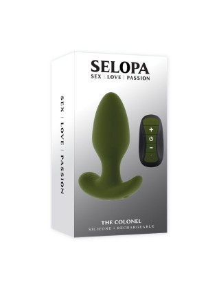 Анальная вибропробка The Colonel цвета хаки - 10,2 см.