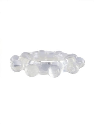 Прозрачное эрекционное кольцо со стимулирующими шариками