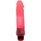 Розовый гелевый виброфаллос без мошонки - 20,5 см.