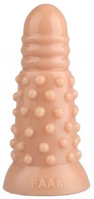 Телесная анальная втулка с шипиками - 18 см.