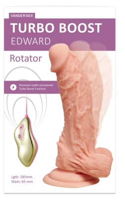 Телесный ротатор-реалистик Turbo Boost Edward - 18,5 см.